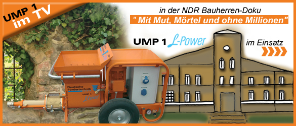 Baustelleneinsatz UMP 1 Lehmverputzmaschine NDR Fernsehen