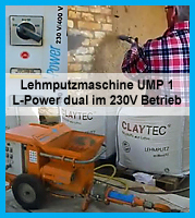 UMP1 L-Power dual Lehm verputzen maschinell 230V