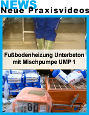 UMP1 Estrichbeon für Fußbodenheizung herstellen
